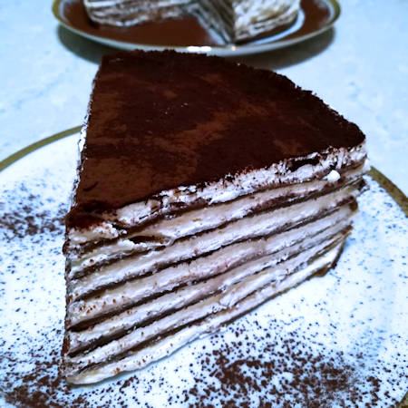 Torta crepes al tiramisù