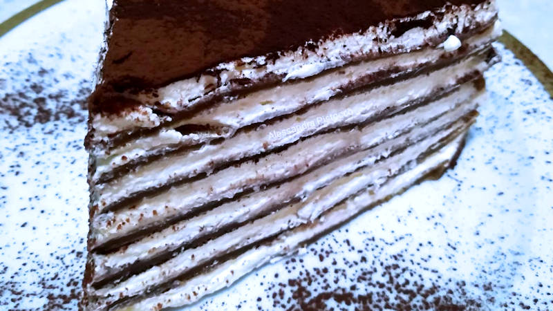 Torta crepes al tiramisù