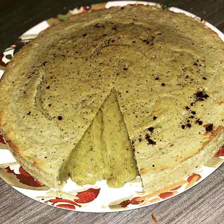 Torta dal cuore morbido al pistacchio