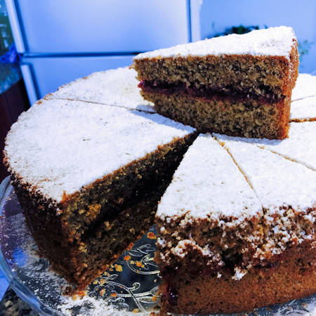 Torta al grano saraceno con marmellata