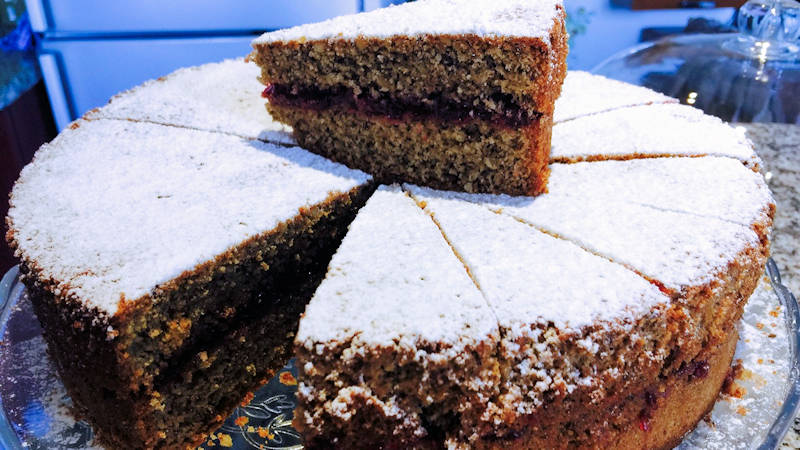 Torta al grano saraceno con marmellata