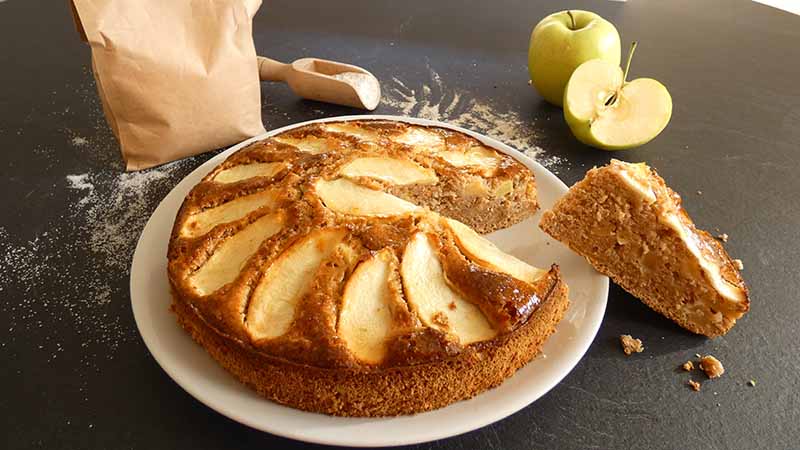 Torta di mele integrale senza zucchero