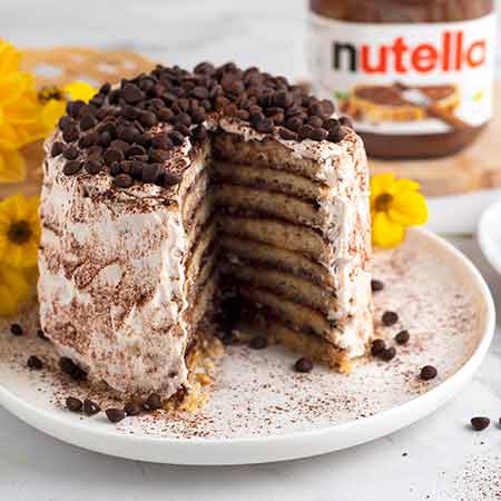 Torta di pancake alla Nutella