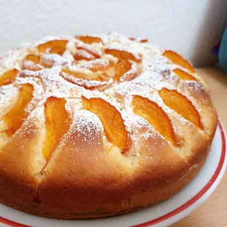 Torta di ricotta e albicocche