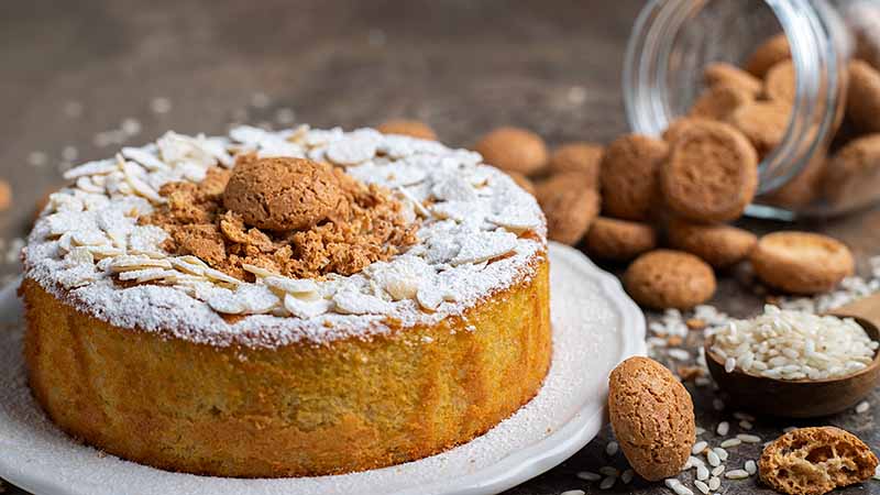 Torta di riso agli amaretti