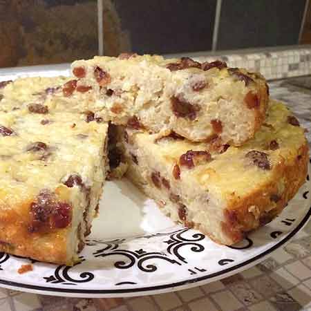 Torta di riso con uvetta