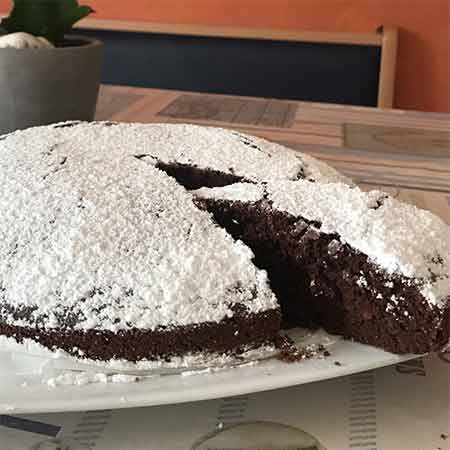 Torta di zucca avena e cioccolato