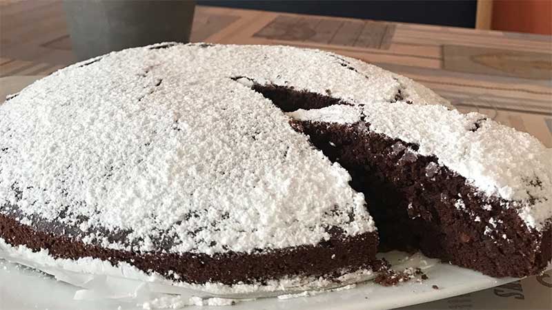 Torta di zucca avena e cioccolato