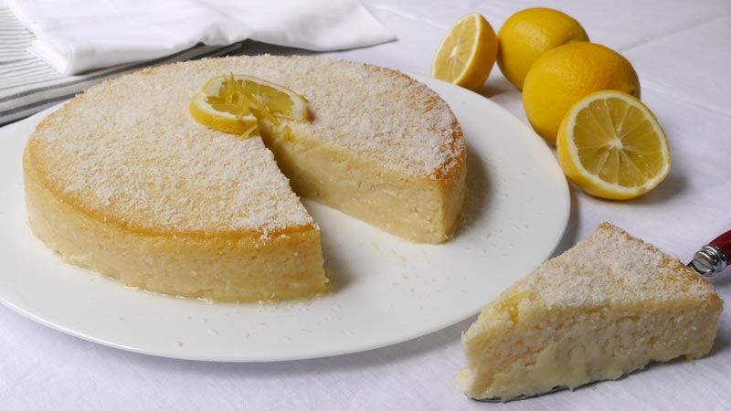 Torta impossibile cocco e limone