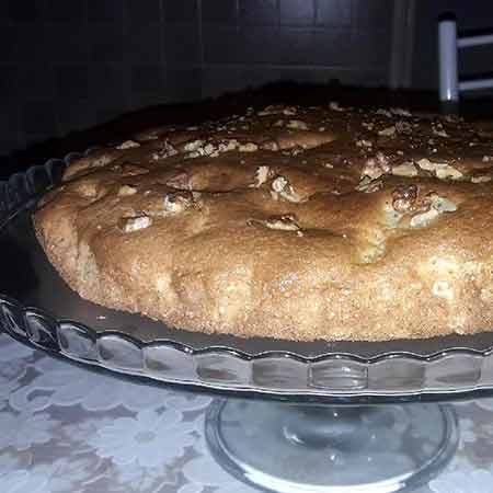 Torta integrale pere e noci