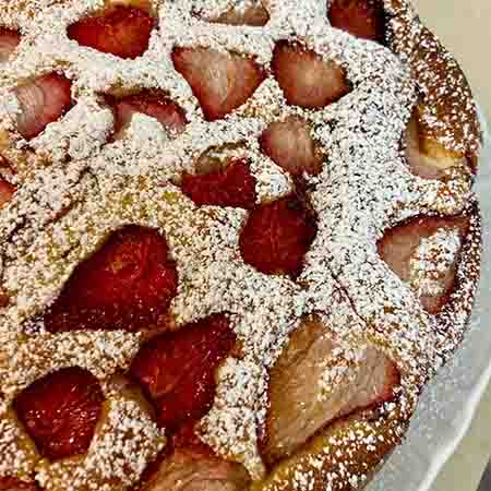 Torta mascarpone e fragole