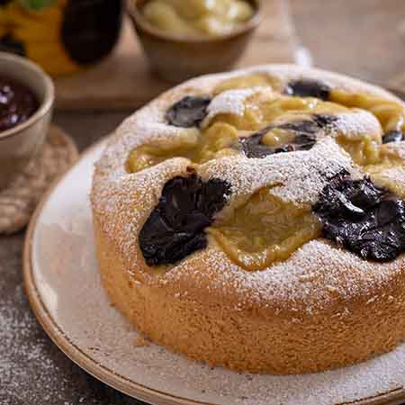 Torta Nua crema e cioccolato