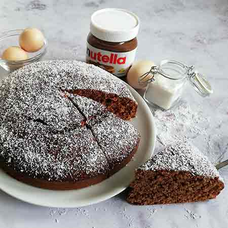 Torta Nutella e cocco veloce