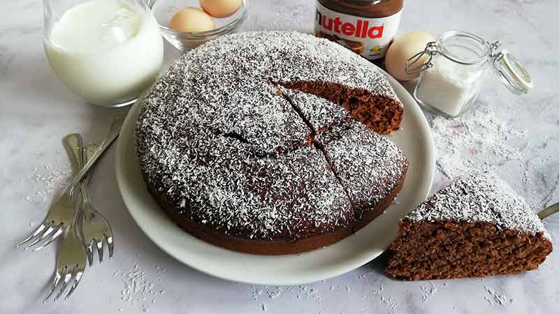 Torta Nutella e cocco veloce