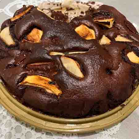 Torta pere e cacao senza burro e olio