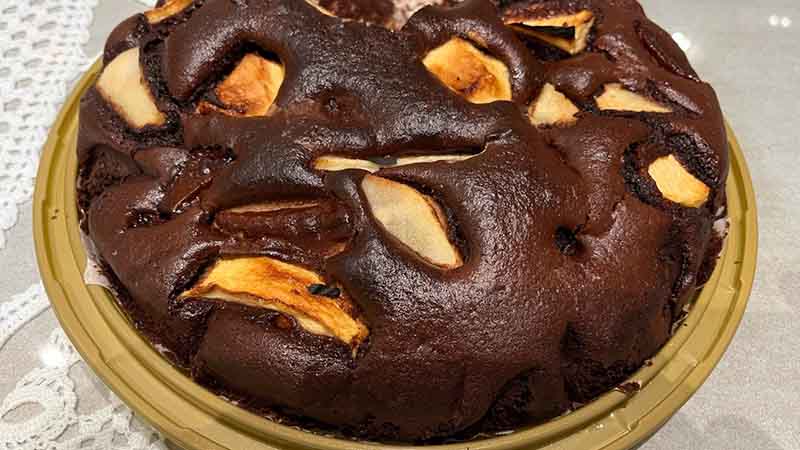 Torta pere e cacao senza burro e olio