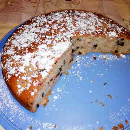 Torta pere e gocce di cioccolato senza uova