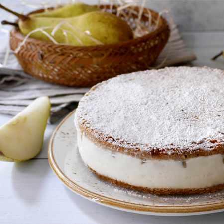 Torta ricotta e pere