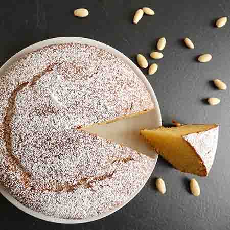 Torta ricotta, mandorle e limone