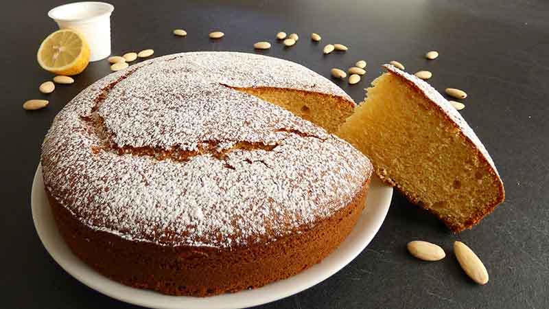 Torta ricotta, mandorle e limone