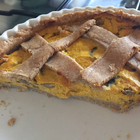 Torta salata zucca e porcini