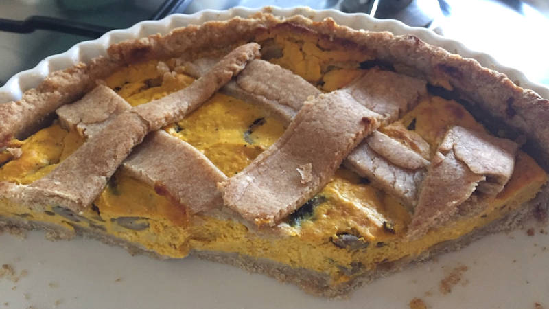 Torta salata zucca e porcini