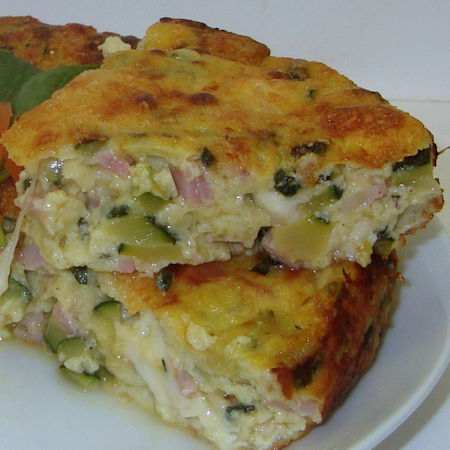 Torta salata zucchine e speck