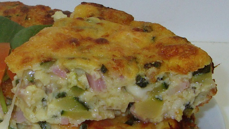 Torta salata zucchine e speck