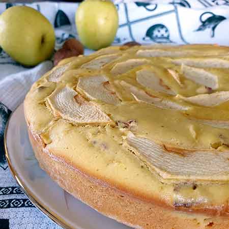 Torta soffice mele e noci