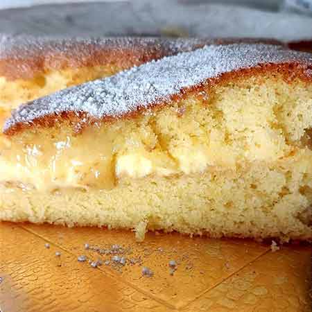 Torta versata alla crema di limone