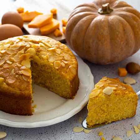 Torta zucca e mandorle