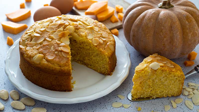 Torta zucca e mandorle