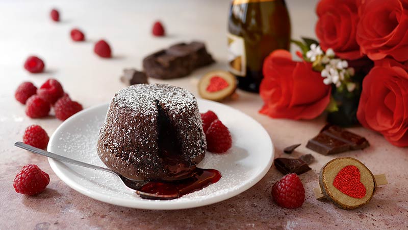 Tortino al cioccolato dal cuore rosso