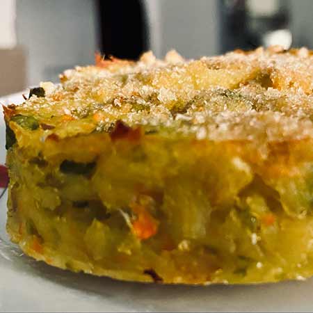 Tortino di merluzzo e verdure