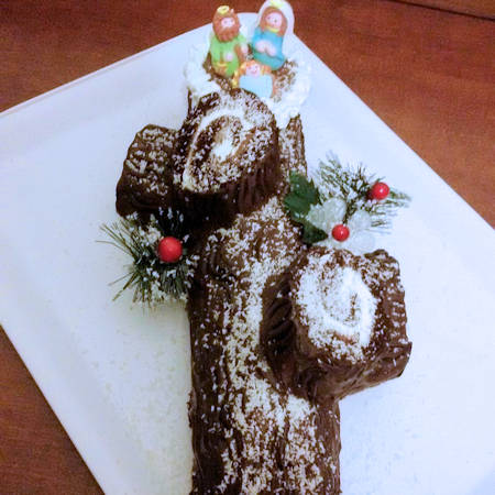 Tronchetto di Natale Nutella e panna