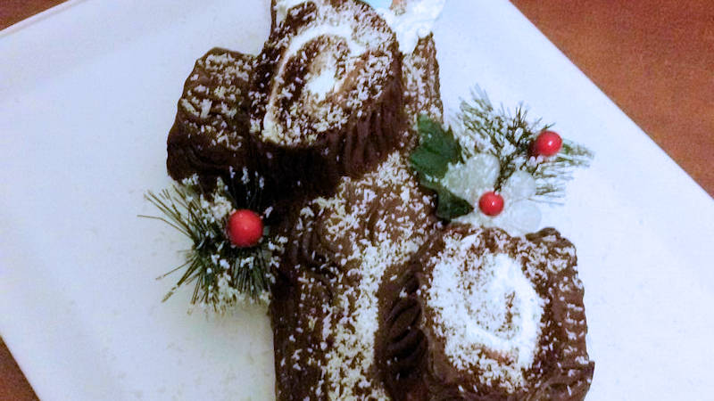 Tronchetto di Natale Nutella e panna