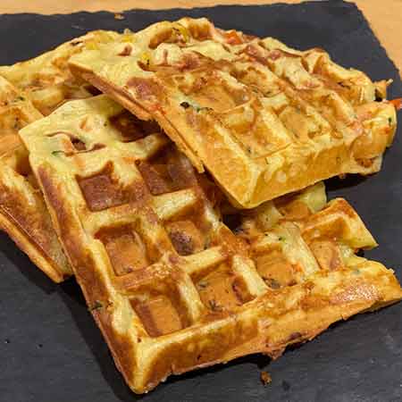 Waffle salati alle verdure