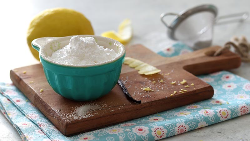 Zucchero a velo aromatizzato limone e vaniglia