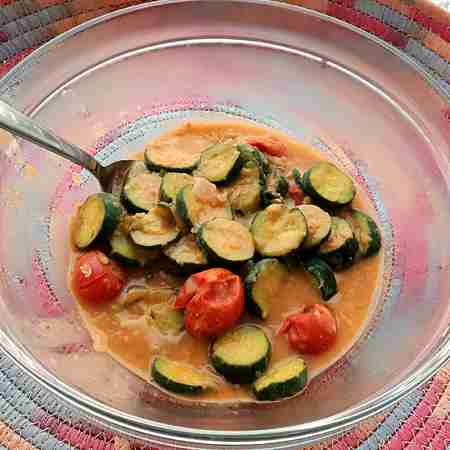 Zucchine in salsa di fagioli