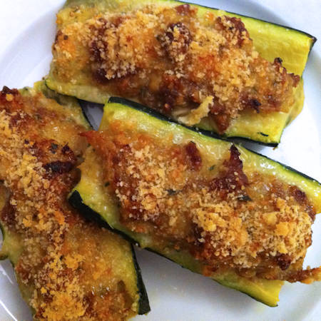 Zucchine ripiene di carne