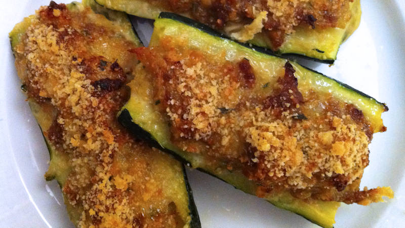 Zucchine ripiene di carne