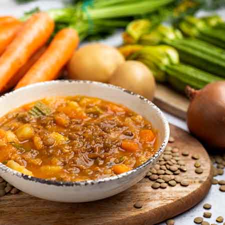 Zuppa di lenticchie e verdure