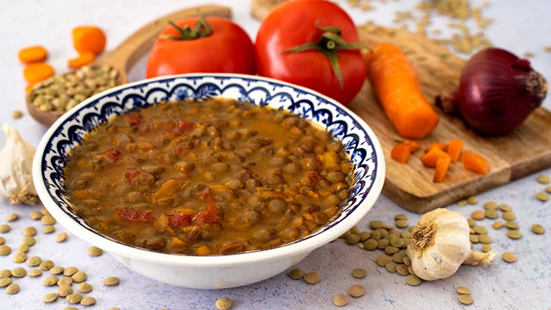 Zuppa di lenticchie senza patate